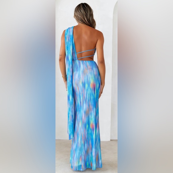 LOOKS TO LOVE MAXI DRESS BLUE - Picture 3 of 4